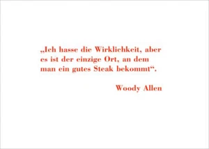 Postkarte Sprüche & Humor "Ich hasse die Wirklichkeit, aber es ist der ..." - Bild 1 von 2