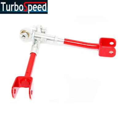 New Fits 2002-2007 Nissan 350Z Red Steel Adjustable Rear Camber Suspension Kit - Image 1 of 4