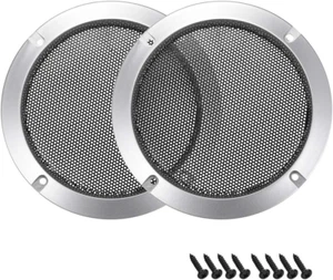 Uxcell 2Pcs 3" Speaker Grill Mesh Decorative Circle Woofer Guard Protector Cover - Picture 1 of 12