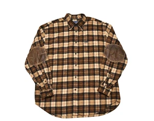 Camisa Faconnable Vintage Para Hombre Franela Lana Coderas Talla XL  - Imagen 1 de 7