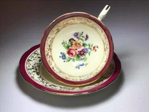Aynsley C394 Floral Cup and Saucer - Picture 1 of 6
