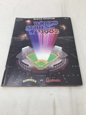 1982 World Series Program Magazine Display St Louis Cardinals Milwaukee Brewers - Image 1 of 4