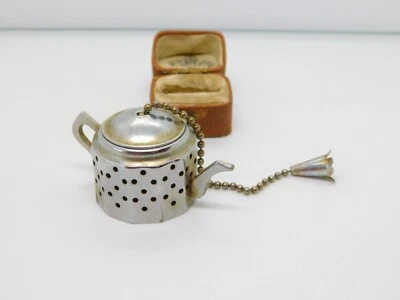 Chrome Teapot Shaped Tea Infuser Vintage c1970 - Image 1 of 4