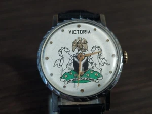 Victoria Pobeda UdSSR Uhr Vintage mechanisches Emblem von Nigeria Export - Picture 1 of 23