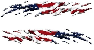 Boat Car Truck Trailer American Flag Graphics Decal Racing Flag Stickers Wrap  - Picture 1 of 1