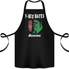 T-Rex Hates Boxing Funny Boxer Sport MMA Cotton Apron 100% Organic