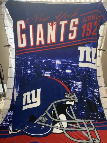New York Giants blanket bedding 60x90 NFL Giants Fleece Cover