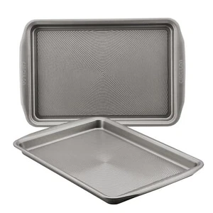 2-Piece Nonstick Bakeware Set Gray Cookie & Baking Sheet Pans Easy to Clean - Picture 1 of 8