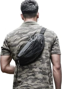 Waist Bag Fanny Pack Waterproof Belt Pouch Hip Bum Chest Sling Headphone Jack - Picture 1 of 7