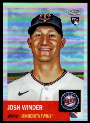 2022 TOPPS CHROME PLATINUM REFRACTOR Josh Winder Rookie Minnesota Twins - Image 1 of 2