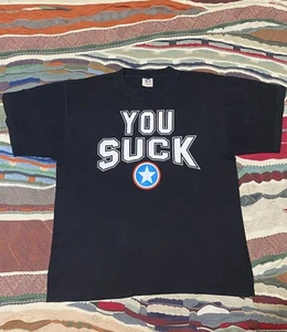 Vintage 2002 WWE Kurt Angle You Suck It’s True Star Wrestling T shirt Tee Sz L - Bild 1 von 6