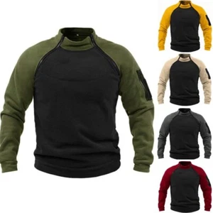 Men Casual Tactical Fleece Jacket Army Hoodie Security Hoody Combat Warm Jumper - Picture 1 of 22