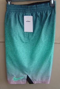 NWT $58 NIKE SWIM Mens S JDI FADE 9" VOLLEY TRUNK SHORT Bleached Coral NESSC478 - Picture 1 of 8