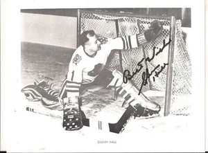 8x10 HOF Auto Glenn Hall Chicago Blackhawks - Picture 1 of 1