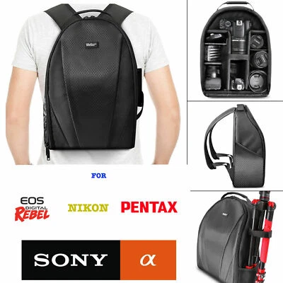 Vivitar Camera Backpack Bag for DSLR and Lens - Padded Case for Canon Nikon Sony - Image 1 of 4