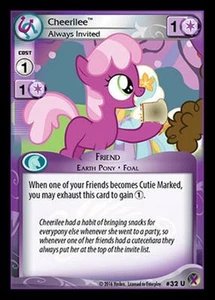 My Little Pony Marks in Time Cheerilee, Always Invited 32 - U x3 MLP CCG - Imagen 1 de 1