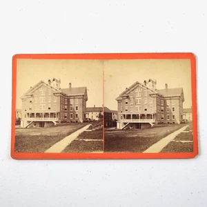 Shaker Stereoview Card 1876 Church Family Dwelling Enfield C.T. - Picture 1 of 5