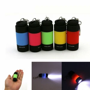 1pc Mini USB Rechargeable Torch LED Light Flashlight Lamp Pocket Keychain Torch - Foto 1 di 20