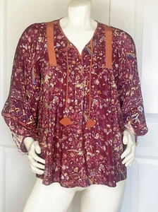 NWOT ULLA JOHNSON SILK FLORAL/ANIMAL PRINT PEASANT PUFF-SLEEVE TOP BLOUSE Sz: 2 - Picture 1 of 8