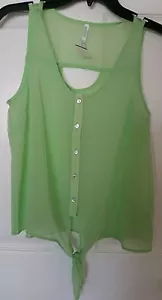 Nine Bird Bealls grün transparent Top Gr. S - Bild 1 von 3