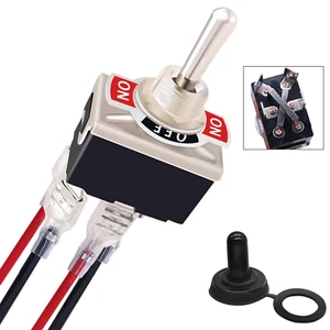4 Pin Reverse Polarity Momentary Rocker Toggle Switch DPDT On-Off-On Motor 12V - Picture 1 of 12