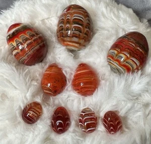 Marmorierte orange Eier 9er Set - Bild 1 von 5