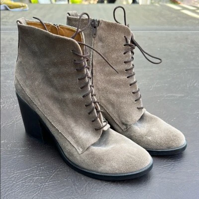 🤎🤎🤎Coclico gamuza marrón tostado cuero zapatos 41 o 10 magníficos cordones cremallera lateral Foto 1 de 4