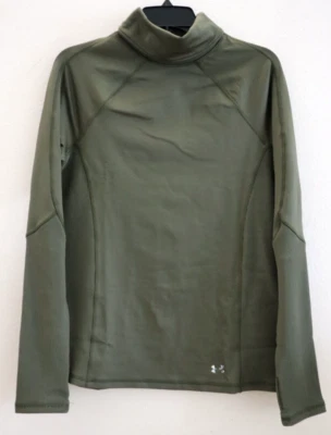 Under Armour 1381749 Women's Sz M Green Coldgear Infrared Funnel Neck Shirt $80 - Image 1 of 4