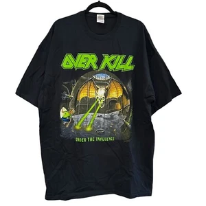 Overkill Under The Influence Concert Tour T-Shirt Black 2XL Vintage 2000s - Picture 1 of 5