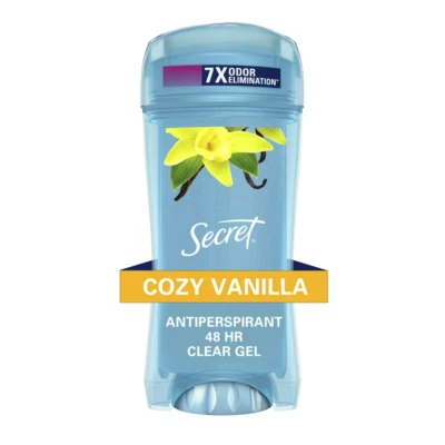 SECRET Clear Gel Antiperspirant Deodorant for Women Cozy Vanilla Scent 2.6 Oz - Image 1 of 4