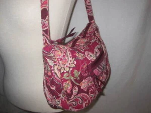 Vera Bradley Red Paisley 100% Cotton Shoulder Bag - Picture 1 of 7