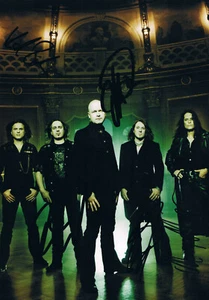 Autógrafos genuinos unisonic firmados 8""x12"" foto metal supergrupo - Imagen 1 de 1