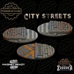 Bases - City Streets - Oval 75x42mm (x3) - Imagen 1 de 1