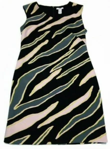 Bar III Zebra Print Dress Womens Sz M Bodycon Polyester Dinner Cocktail lll 3 - Picture 1 of 8