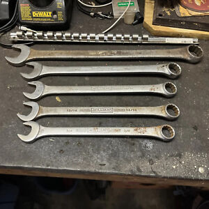 Vintage Williams 5 Piece SAE Combination Super Wrench Set Nice