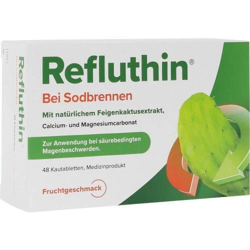 DR.WILLMAR SCHWABE GMBH & CO.KG REFLUTHIN bei Sodbrennen Kautabletten Frucht 48 St PZN 16011276