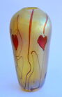 Gold Luster Vase With Red Heart Design. Saul Alcaraz