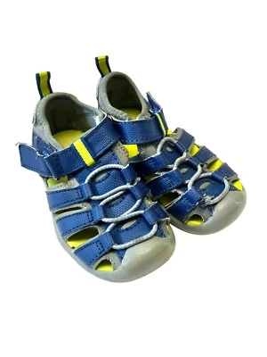 Baby Boys Size 6 M Sandal Shoe Bullfrogs Jump V Blue Gray - Image 1 of 4