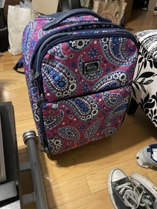 Vera Bradley Suzani 21” Rolling Carry On Wheeled luggage suitcase rare retired - Picture 1 of 8
