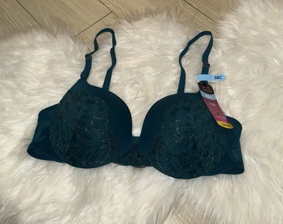 Sujetador Maidenform DM9900 Love the Lift Push Up Demi acolchado UW encaje para mujer 38C verde Foto 1 de 4