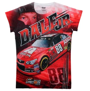 Dale Earnhardt Jr #88 NASCAR LADIES CUT Sz SMALL Total Print Sublimated Tee AOP - Picture 1 of 4
