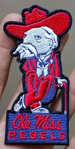 Ole Miss Rebels Colonel Reb Vintage Logo Bügelbild Patch - Aufnäher Patch - bestickt - Bild 1 von 6