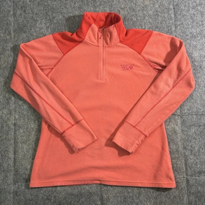 Mountain Hardware Sweatshirt Womens Large Orange Microchill 1/4 Zip Fleece - Image 1 of 4