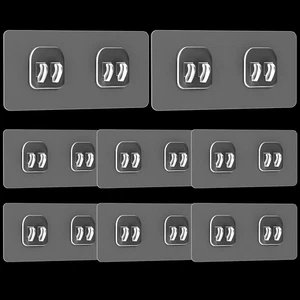 8 Stück Duschcaddy selbstklebend Ersatz transparent stark klebend flach Haken - Bild 1 von 12