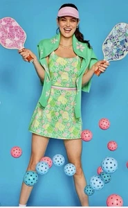 Lilly Pulitzer Activewear Dress Medium UPF 50+ Deidra Spearmint In A Pickle Ball - Picture 1 of 22