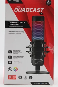 Micrófono cardioide HyperX QuadCast S RGB LED USB C - negro - Imagen 1 de 11