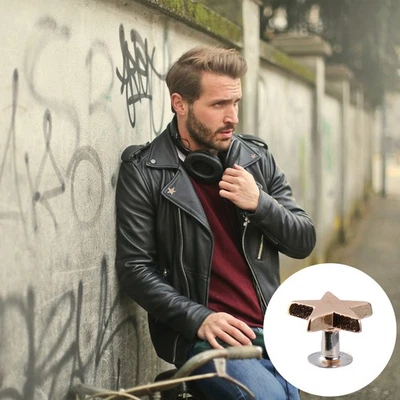  100pcs 12mm alliage étoile en cuir Rivets bricolage accessoires pour vêtements - Photo 1/4