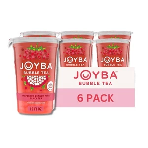 Bubble Tea Lampone Drago Frutta Tè Nero con Popping Boba, Confezione da 6, 12 fl... - Foto 1 di 6