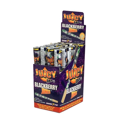 Conos preenrollados Juicy Jays 1 1/4 Blackberry | Caja completa Foto 1 de 2