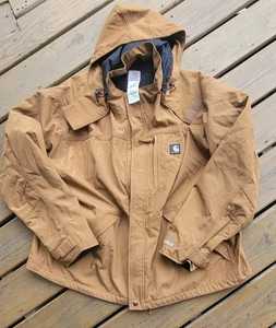 Carhartt BROWN J162EVG Waterproof Breathable Storm Jacket 2XL REGULAR - Picture 1 of 9